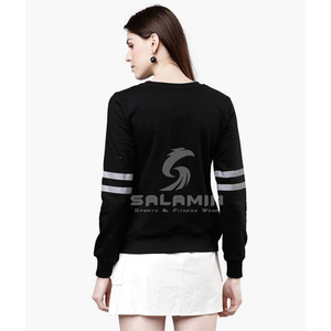 LOGO personnalisé pour femmes manches longues col rond sweat uni doublure polaire décontracté sport d'hiver Streetwear sweats à capuche Position avant - Product Image 6