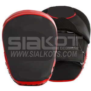 Custom Logo Design Printed boxing punching mitt target Leather Curved Focus Pads Mitts boxing focus pads - Product Image 1