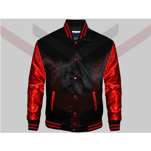 2023 Wholesale <b>Leather</b> Patchwork <b>Long</b> Sleeve <b>Jacket</b> Fashion Streetwear Fall Winter Summer <b>Jacket</b> Custom Varsity <b>Jacket</b> - Product Image 4