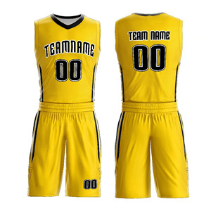 Ensemble de maillots de basket-ball en polyester unisexe à séchage rapide et respirant Chemise de sport personnalisée de grande taille pour adulte anti-UV - Product Image 1