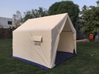 Luxueuse tente de camping safari quatre saisons carrée simple tente désertique en toile imperméable de haute qualité avec grand espace