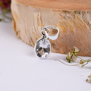 Pendentif en forme de pétalite Rare, pierre authentique, en argent Sterling 925, cadeau naturel, Top tendance, blanc - Product Image 1