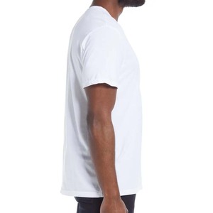 T-shirt col rond en fibre de bambou pour homme T-shirt à épaules peignées et ample pour couple 220 GSM T-shirts personnalisables coupe régulière pour la rue - Product Image 3