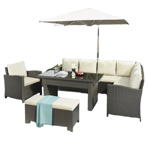 Muebles de Jardín modernos, conjunto de sofá de mimbre polivinílico para exteriores, a la moda - Product Image 6