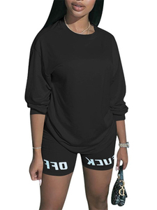 Longline — ensemble deux pièces pour femmes, t-shirt à manches longues, vêtements de fitness, design personnalisé - Product Image 3