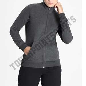 Women Casual Solid Long Sleeve Zipper Pocket track Shirt Sweatshirt Tops Female Hoodies street wear - Product Image 1