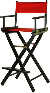 Professional Custom Folding Portable Aluminum Folding Make Up Artist Outdoor Wooden Tall Director Chair - High Seat/