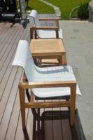 Silla Catalina Ocean Silla De Luna para exteriores de buena calidad de Indonesia para Parque, sala de estar, hotel y comedor de madera