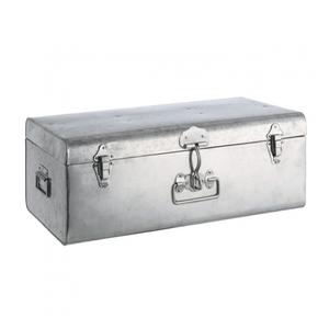 Caja de maletero de hierro con recubrimiento de polvo blanco, contenedor de almacenamiento hecho a mano de primera calidad, conjunto de dos tamaños personalizados - Product Image 6