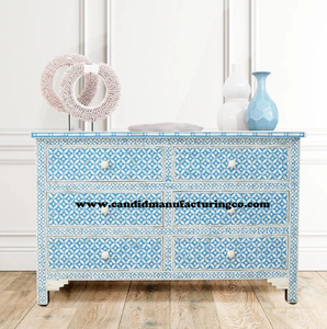 Tiroir de luxe en incrustation d'os Tiroirs de coffre Meubles de salon de ferme Taille personnalisable florale noire - Product Image 2