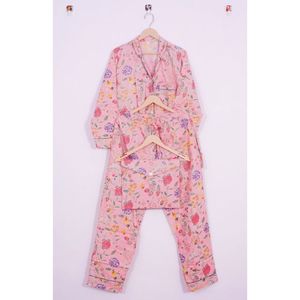 Conjunto de pijama de algodón puro Anokhi 100% para mujer, pantalones y camisas de algodón con estampado Floral ultrasuave para primavera, verano y otoño - Product Image 5