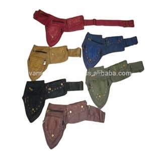 กระเป๋าคาดเอวผ้าใบสุดอินเทรนด์กระเป๋าคาดเอวผ้าฝ้ายแคนวาสสีล้วนดีไซน์เนอร์ - Product Image 1