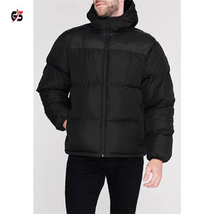 Veste d'hiver pour hommes, vêtement avec Double fermeture éclair, coupe-vent, Logo personnalisé OEM, manches longues, 100% Polyester - Product Image 2