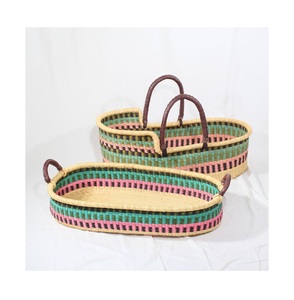 Cesta cambiante de algas marinas para bebé, cestas de almacenamiento de algas tejidas a mano ecológicas, Rectangular y sostenible - Product Image 6