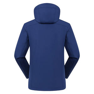 Custom Designed <b>Men's</b> Winter Work Wear <b>Jackets</b> Soft Shell Windproof Waterproof Stand-Up <b>Fleece</b> <b>Lined</b> Hooded Collar Thin Soft - Product Image 4