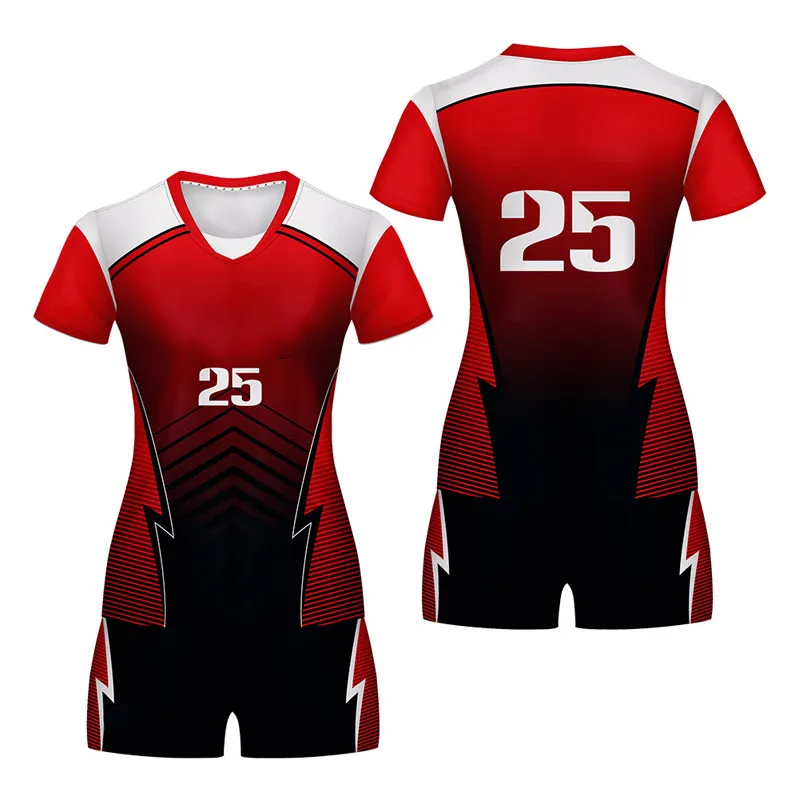Nieuwe Volleybal Uniform Sets Sport Uniform Voor Vrouwen Ademende Vrouwen Sport Pak Sublimatie Print Volleybal Shirts