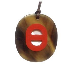 Collier en résine de corne de buffle naturelle, pendentif unique, chaîne cadeau, fête, colliers avec pendentif - Product Image 4