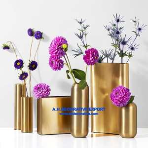 Florero cilíndrico moderno martillado Metal plata hecho a mano ligero florero de mesa para sala de estar decoración de boda y fiesta - Product Image 3