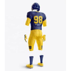 Ensembles de maillots de football américain légers de haute qualité Football rembourré à manches courtes antibactérien respirant évacuant l'humidité - Product Image 4