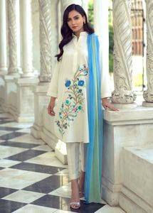 --BEAUTIFUL---NEW---EMBROIDERY---ON KURTA WITH--<b>PANT</b>---FOR Party-wear-dress with applique work for Party/ Wedding =2021. - Product Image 2