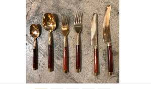 Cuillère de mariage de poignée de couleur marron en acier inoxydable de qualité supérieure de l'Inde parfaite pour l'accessoire de cuisine de Table à manger à la maison - Product Image 6