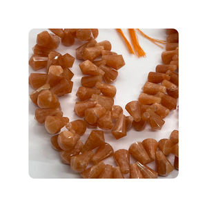 Premium Quality 8-Inch Strand of Lady Finger Shape Pink Colour Natural <b>Red</b> Amazonite <b>Beads</b> for Premium Jewelry Making - Product Image 1