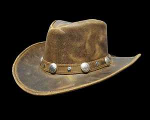 Cowboy <b>Hat</b> <b>Western</b> <b>Hat</b> Bull Riding <b>Hat</b> Unisex Adult with Antique Look - Product Image 5