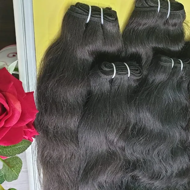 Raw Unprocessed Full Cuticle Remy Natural Raw indian virgin hair Straight wavy