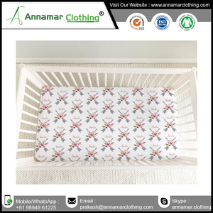 100% Organic Cotton Wholesale Baby Fitted Crib Sheet - Product Image 2