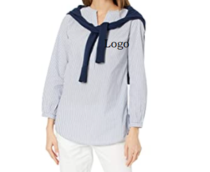 Hot Selling ,Wholesale High Quality Fabric Women's Classic-Fit Length Sleeve Poplin Shirt from Bangladesh - Product Image 4