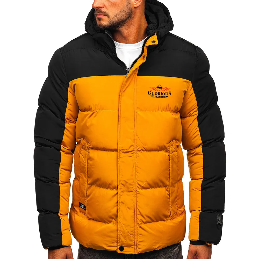 OEM 2021 Down jacket men's 2020 Winter new trendy handsome hooded white duck down short coat thick warm winter clothing
