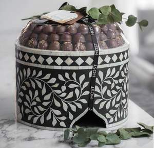 ถาดไม้ใส่เค้กลายดอกไม้สไตล์โบราณ,ถาดไม้ใส่ช็อคโกแลตแบบอาหรับดีไซน์เค้กงานแฮนด์เมดจากเวียดนาม - Product Image 6