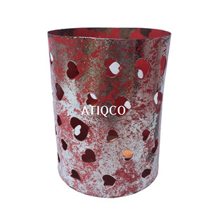 Portavelas de Hierro con Grabado Rosa, Hecho a Mano, Elegante Centro de Mesa para Cenas y Decoración del Hogar Atiqco - Product Image 6