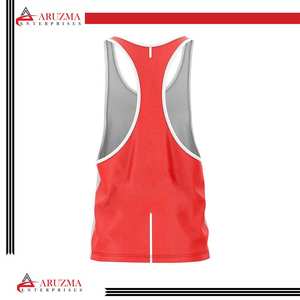 High Quality Men's Casual Exercise Quick Dry Fitness Stringer Singlet With Custom Logo Print Excellent Material Tank Top for Men - Product Image 6