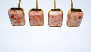 Bouton d'agate de pierre de soleil pour l'oreille pierre de soleil boll oater pierre bouton arbre de pierre de soleil - Product Image 3