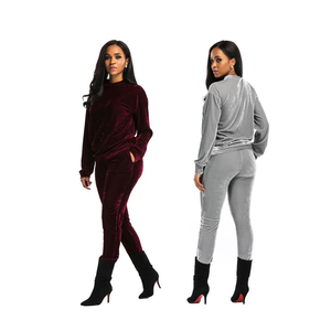 Costumes en velours pour femmes avec pull à capuche - Product Image 4
