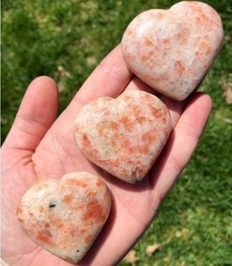 Sunstone Puffy Heart Natural Healing Crystal Sunstone Heart Stones Venta al por mayor Gemstone Puffy Heart Stone - Product Image 6