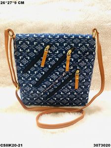 Ikkat กระเป๋าราตรีสลิงมีสไตล์ดีไซน์เนอร์พร้อมกระเป๋าผ้าคอตตอนซับใน - Product Image 6