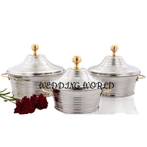 Casserole en métal de différentes tailles Casserole de luxe de créateur de qualité supérieure Chauffe-plat en métal classique et élégant en gros - Product Image 6