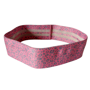 2024 Wholesale Factory Custom Printed Hip Circle <b>Band</b> Booty <b>Band</b> Glute <b>Band</b> Fabric <b>Elastic</b> Resistance with Rubber Logo - Product Image 1