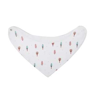 Bavoirs bandana pour bébé en coton biologique 100% bavoirs en silicone imperméables à manches longues avec fermeture à bouton-pression en forme de triangle durable - Product Image 1