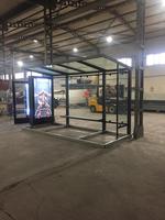 PARYA Abri de bus extérieur personnalisé avec éclairage LED, kiosque rectangulaire doré, certifié ISO, 220V, modèle TR pour publicité