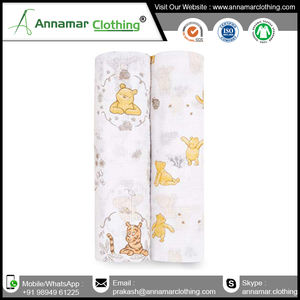 Custom 100% Cotton Baby Swaddle Muslin <b>Blanket</b> - Product Image 5