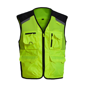 Chaleco de Motociclista Urbano de Cuero Personalizado para Hombre, Cortavientos, con Múltiples Bolsillos, Forro de Malla, Estilo Cargo, para Invierno - Product Image 1