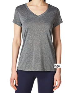 En gros Femmes de Performance V-cou T-shirt 100% Polyester Vêtements Stocks Importés Machine Lavage Sourcing De Bangladesh - Product Image 6