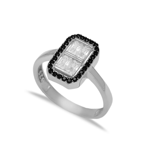 Gorgeous Rectangle Design Cluster <b>Ring</b> Wholesale Handcrafted 925 Sterling Silver for Woman Jewelry - Product Image 4