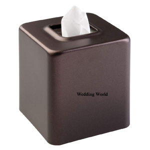 <b>WEDDING</b> WORLD Square Shape Metal <b>Tissue</b> Box Customized Shape Handmade Napkin Holder Black Powder Coated Luxury Dispenser Uttar - Product Image 5