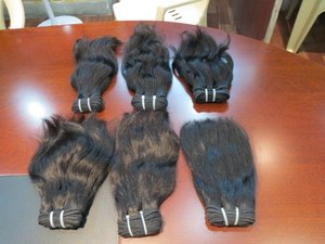 <b>Clip</b>-In Human Hair Extensions Indian Remy Hair Body Wave Double Weft Machine Made Black Color - Product Image 3