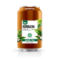 Fournisseur asiatique 330ml de boisson au thé Kombucha à saveur de pêche en conserve