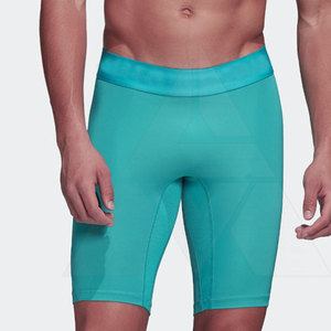 Vente en gros de shorts de gymnastique de compression décontractés pour hommes avec logo personnalisé 100% polyester spandex pour l'entraînement physique et la course à pied - Product Image 4